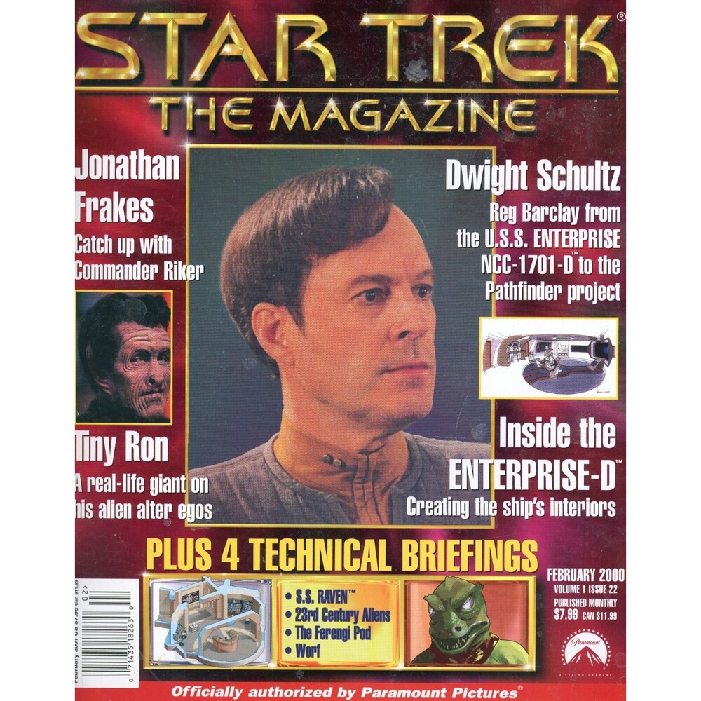 Star Trek The Magazine 2001 February Jonathan Frakes Dwight Schultz Tiny Ron C-9